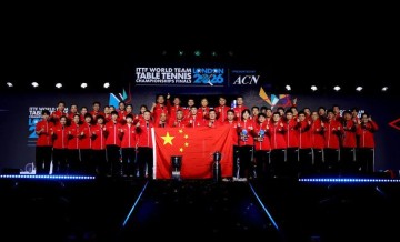 伦敦世乒赛男女团双双登顶 国乒剑指洛杉矶